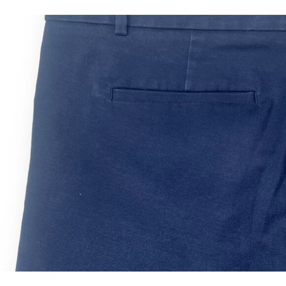 Loft Marisa Riviera Navy Flat Front Vintage Inspired Tapered Ankle Pants Size 6 - Picture 6 of 9